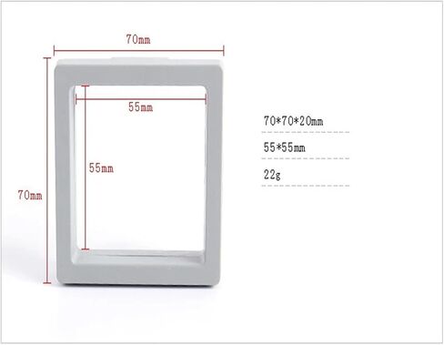 3D Floating Display Case Transparent PE Film Jewelry Storage Box Color Exhibition Ring Earrings Organizer Case(Orange,9cm) in Saudi Arabia