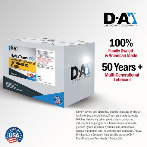 D-A LUBRICANT COMPANY 57508, Hydratrans 135 Premium Grade Transmission and Hydraulic Fluid, 5 Gallon in Saudi Arabia