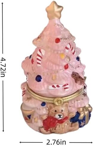 4.72 * 2.76inch Ceramic Jewelry Box, Christmas Tree, Teddy Bear, Scented Candle, Home Decor, Decorative Item, Christmas Gift (Green Christmas tree) in Saudi Arabia