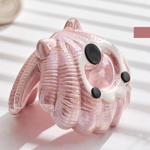 4.72 * 4.33 * 3.94inch Pink seashell ceramic key holder entrance decor INS mini small jewelry storage box (White 12cmx10cmx11cm) in Saudi Arabia