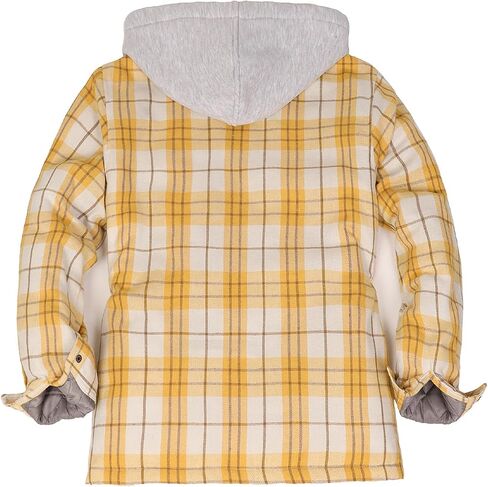 كوخ شتاء Thcreasa Win Winter Cheilted Cleanted Flannel سترة مع غطاء محرك السيارة وتصميم متعدد الجيب in Saudi Arabia