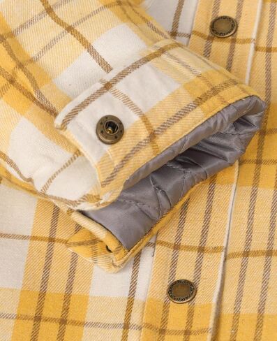 كوخ شتاء Thcreasa Win Winter Cheilted Cleanted Flannel سترة مع غطاء محرك السيارة وتصميم متعدد الجيب in Saudi Arabia