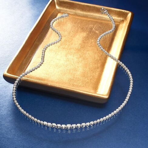Ross-Simons 3.00 ct. t.w. Graduated Diamond Tennis Necklace in 14kt White Gold in Saudi Arabia
