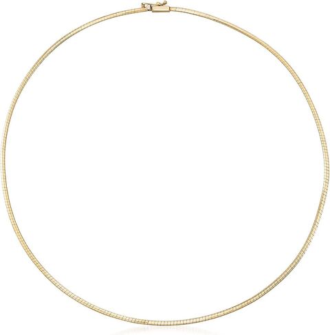 Ross-Simons Italian 2mm 14kt Yellow Gold Omega Necklace in Saudi Arabia