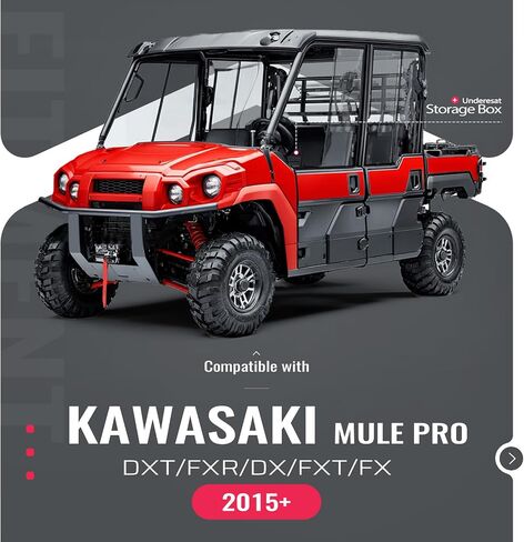 صندوق تخزين Underseat متوافق مع 2015-2026 Kawasaki Mule Pro-Fxr FX ، DXT DX Black تحت استبدال سلة تخزين المقعد ل 99994-1463 in Saudi Arabia