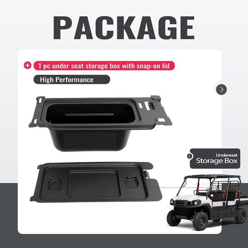 صندوق تخزين Underseat متوافق مع 2015-2026 Kawasaki Mule Pro-Fxr FX ، DXT DX Black تحت استبدال سلة تخزين المقعد ل 99994-1463 in Saudi Arabia