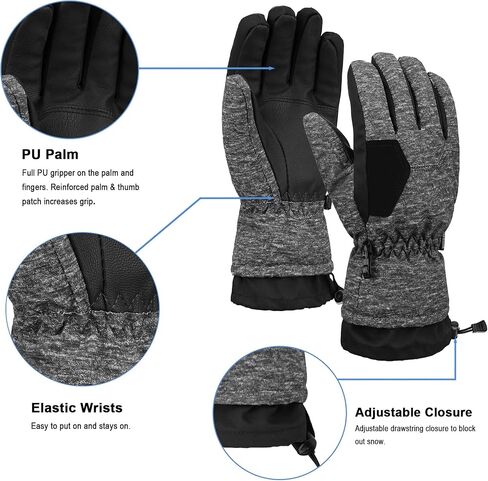 ANDORRA Kids Ski Gloves Waterproof Winter Children's Snow Gloves in Saudi Arabia