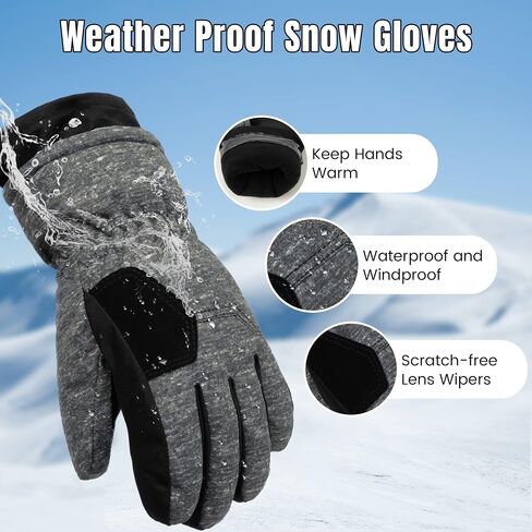ANDORRA Kids Ski Gloves Waterproof Winter Children's Snow Gloves in Saudi Arabia