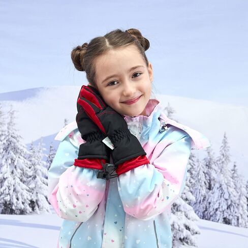 ANDORRA Kids Ski Gloves Waterproof Winter Children's Snow Gloves in Saudi Arabia