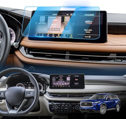 واقي شاشة زجاجي LFOTPP 1P 8 بوصة لهاتف I*nfiniti Q50 V37(2015-2023)/Q60 CV37(2016-2023)/QX50 P71A(2018-2023)/ QX55(2022-2023)/ I*nfiniti QX80(2019-) 2021) شاشة لمس مقاومة للخدش HD in Saudi Arabia