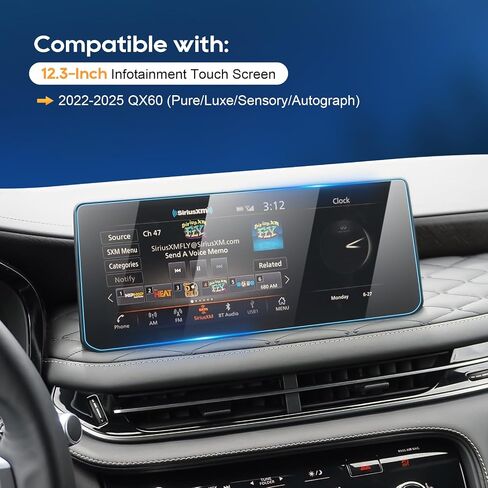واقي شاشة زجاجي LFOTPP 1P 8 بوصة لهاتف I*nfiniti Q50 V37(2015-2023)/Q60 CV37(2016-2023)/QX50 P71A(2018-2023)/ QX55(2022-2023)/ I*nfiniti QX80(2019-) 2021) شاشة لمس مقاومة للخدش HD in Saudi Arabia
