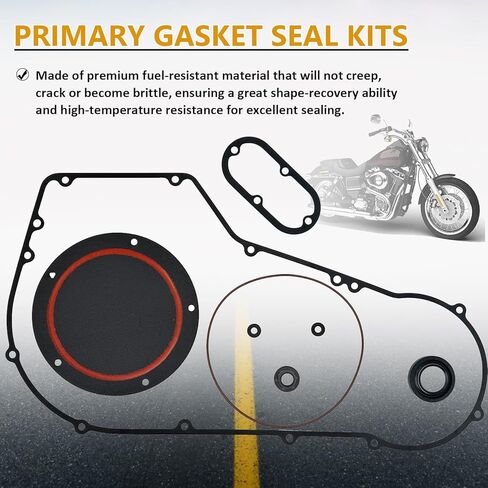 1999-2006 Softail Twin Cam & Dyna Cover Primary Cover Gasket Kit Seal Harley-Davidson 1999-2005 Dyna & 1999-2006 Twin Cam Softail Models in Kuwait