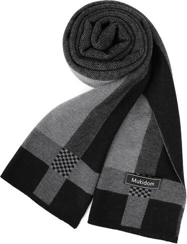 Merino Wool Scarf for Men, Winter Thick Warm Soft Scarves with Gift Box in Saudi Arabia