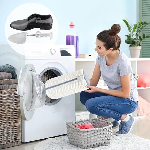 Set of 2 reusable shoe washing bags + 1 pair of adjustable shoe trees – for sneakers and delicates in Saudi Arabia