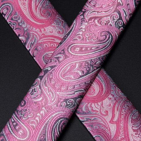 Silk Mens Suspenders Set 6 Clips Vintage Braces For Men Purple Paisley Flower Suspender Bow Tie Hanky Cufflinks in Saudi Arabia