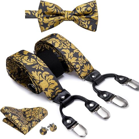 حمالات الحرير رجال مجموعة 6 مقاطع عتيقة الأقواس للرجال الأرجواني بيزلي زهرة التعادل القوس ربطة عنق hanky in Kuwait