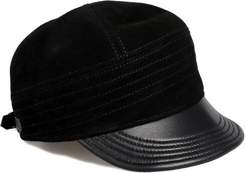Women Beret Newsboy Hat French Genuine Leather Cap Classic Autumn Spring Winter in Kuwait