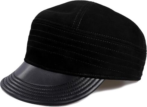 Women Beret Newsboy Hat French Genuine Leather Cap Classic Autumn Spring Winter in Kuwait