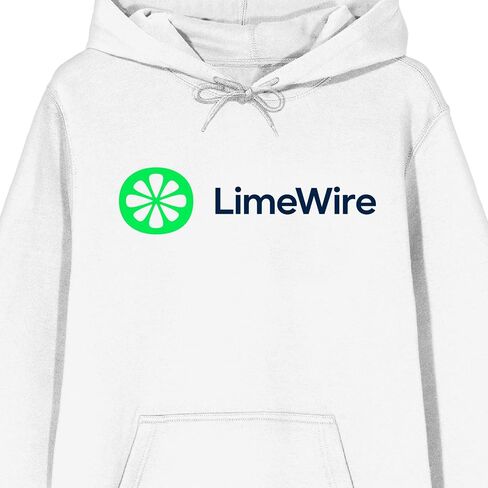 Bioworld LimeWire Logo Long Sleeve Adult White Hooded Sweatshirt in Saudi Arabia