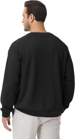 Men’s Crewneck Sweatshirt – Lightweight Cotton Pullover, Solid Color Long Sleeve for Casual and Layering in Saudi Arabia