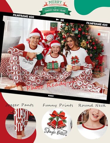 Ekouaer Family Christmas Pajamas Matching Sets Soft Long Sleeve Couple Pjs Xmas Sleepwear Holiday Lounge Set in Kuwait