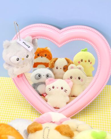 Anirollz Miniz Plush Charm لطيف محشو بسلسلة المفاتيح Kawaii Mini حقيبة الجيب القابلة للتحصيل للأطفال والكبار in Kuwait