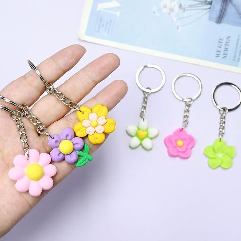 30PCS Cute Frog Keychains Bulk ، DIY عبارة سحر مفاتيح DIY ، سحر حقيبة الظهر للفتيات ، تشمل سلاسل المفاتيح على ظهره العديد in Kuwait