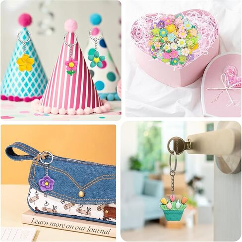 30PCS Cute Frog Keychains Bulk ، DIY عبارة سحر مفاتيح DIY ، سحر حقيبة الظهر للفتيات ، تشمل سلاسل المفاتيح على ظهره العديد in Kuwait