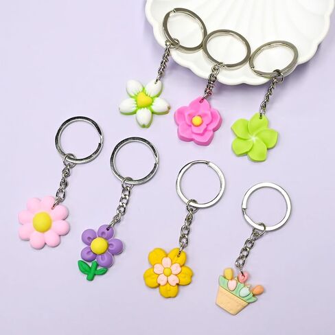 30PCS Cute Frog Keychains Bulk ، DIY عبارة سحر مفاتيح DIY ، سحر حقيبة الظهر للفتيات ، تشمل سلاسل المفاتيح على ظهره العديد in Kuwait