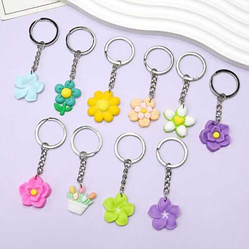30PCS Cute Frog Keychains Bulk ، DIY عبارة سحر مفاتيح DIY ، سحر حقيبة الظهر للفتيات ، تشمل سلاسل المفاتيح على ظهره العديد in Kuwait