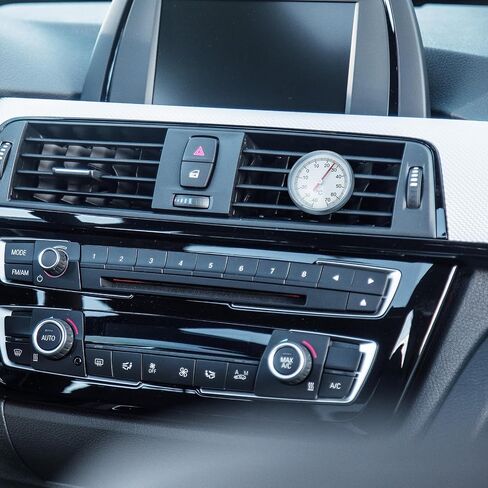 Totority Car Thermometer Single Unit 2pcs - Mechanical Clock Design for Dashboard/Home Decor, Red Abs & Battery-Free Operation in Saudi Arabia
