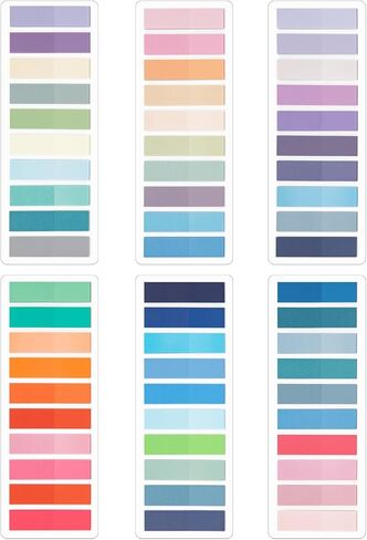 KICNIC 2400 Pcs Book Markers, 120 Colors Sticky Tabs, Writable & Repositionable Sticky Note Tabs, Morandi Annotation Tabs, Translucent Book Flags Strip, Index Tabs for Study and Office Use in Kuwait