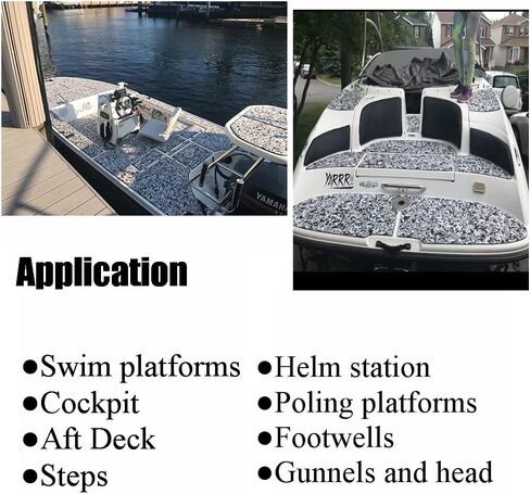 سجادة أرضية للقوارب الإسفنجية LUBEMIDA EVA من خشب الساج الصناعي البحري لأرضية اليخوت، لاصقة 94.5 بوصة × 35.4 بوصة وحافة مشطوفة (بني فاتح + أسود) in Kuwait