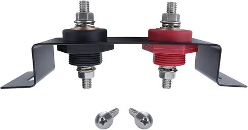 Battery Jump Post Kit, M10 250A Battery Terminals Relocation Kit Quick & Easy Charging Water Resistant Compatible with Can Am UTV ATV Car Trucks RV Tractor Boat (Stainless Steel Studs) in Saudi Arabia