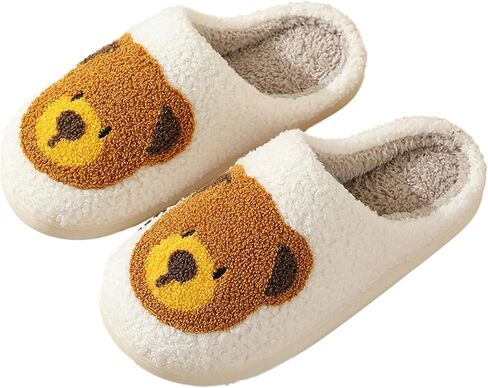 Bear Slippers Women Men Fuzzy Cute House Bedroom Shoe Fluffy Warm Fleece Home Slipper Non Slip Plush Wool Lined Memory Foam Winter Indoor in Kuwait
