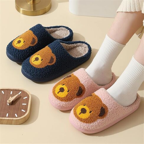 Bear Slippers Women Men Fuzzy Cute House Bedroom Shoe Fluffy Warm Fleece Home Slipper Non Slip Plush Wool Lined Memory Foam Winter Indoor in Kuwait