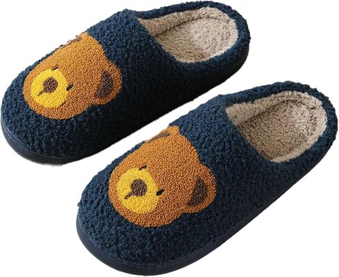Bear Slippers Women Men Fuzzy Cute House Bedroom Shoe Fluffy Warm Fleece Home Slipper Non Slip Plush Wool Lined Memory Foam Winter Indoor in Kuwait