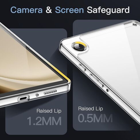 JETech Clear Case for Samsung Galaxy Tab A9 Plus / A9+ 11-Inch, Anti-Yellowing Transparent Shockproof Slim Tablet Cover with Hard PC Back and Soft TPU Bumper (Clear) in Saudi Arabia