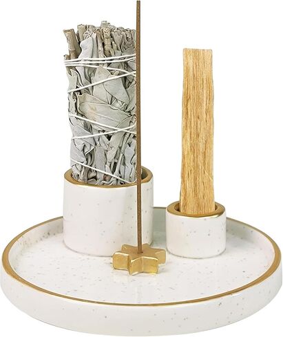 حامل بالو سانتو من السيراميك، حامل حكيم أزرق، حامل عصي بالو سانتو، حامل لطخة حكيم، وعاء لطخة حكيم، حامل حكيم للحرق، صائد الرماد لبالو سانتو، حامل البخور، مبخرة in Kuwait