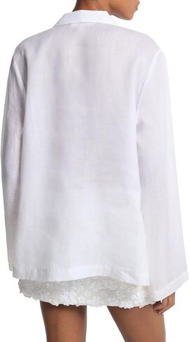 Michael Kors Womens Ramie V-Neck Blouse in Saudi Arabia