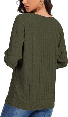 Womens Batwing Long Sleeve Shirts Lightweight Sweaters Work Tunic Tops Dressy Casual Loose Fit Fall Clothes 2025 in Kuwait