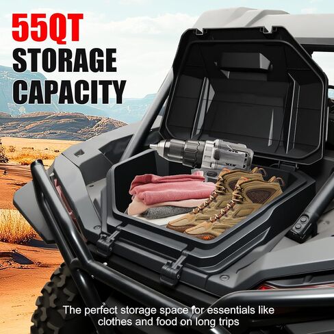 55QT UTV مربع البضائع الخلفية لـ Polaris RZR XP 1000 XP4 1000 2024 2025 الملحقات ، مزلاج أداة سرير خلفية خالية من الغبار الملي in Kuwait