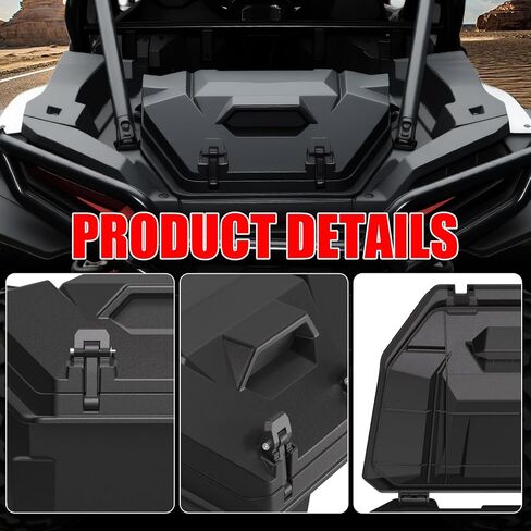 55QT UTV مربع البضائع الخلفية لـ Polaris RZR XP 1000 XP4 1000 2024 2025 الملحقات ، مزلاج أداة سرير خلفية خالية من الغبار الملي in Kuwait