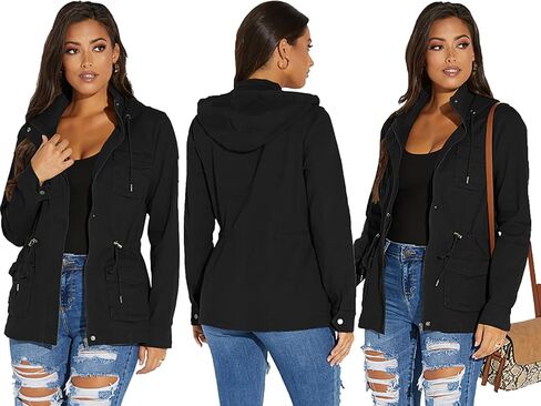 jtnfairy السترات غير الرسمية للنساء 2025 Long Sleeve Zipper Classic Outwear Bomber Coats Up مع جيوب in Kuwait