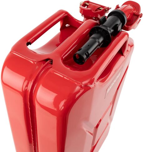 Wavian 5.3 غالون 20 لتر وقود الكربوهيدرات الأصيلة Jerry Can w/spout ، وافيان الولايات المتحدة الأمريكية Can Nato Jerry Can و Spout System - علب الغاز الأحمر ، الأحمر ، 5 جالون للبنزين ، حزمة 2 من 2 in Kuwait
