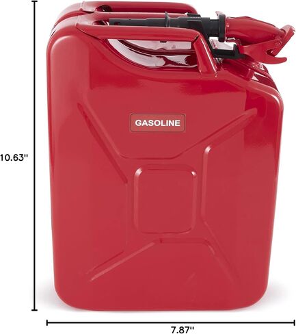 Wavian 5.3 غالون 20 لتر وقود الكربوهيدرات الأصيلة Jerry Can w/spout ، وافيان الولايات المتحدة الأمريكية Can Nato Jerry Can و Spout System - علب الغاز الأحمر ، الأحمر ، 5 جالون للبنزين ، حزمة 2 من 2 in Kuwait