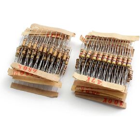 200pcs/lot 1W 5% Resistor Assortment Kit 20Value 10 ohm - 1M ohm Resistor Set 22R 47R 100R 220R 470R 1K 4.7K 100K ohm Resistance in Saudi Arabia