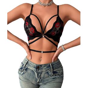 Murimia Lace Bralettes for Women Sexy Triangle Bralette Wireless Minimizer Bra Lingerie in Kuwait