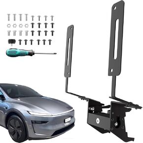 إطار لوحة الترخيص الأمامي لطراز Tesla Y/3، حامل لوحة ترخيص أمامي معدني مضاد للسرقة مناسب لـ 2021-2023 Tesla Model Y 3، بدون مواد لاصقة أو حفر. in Kuwait