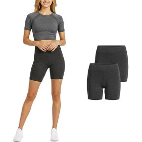 Cotton Compression Shorts Women 2Pack, High Waisted Legging Shorts Tummy Control 5" Biker Shorts in Kuwait